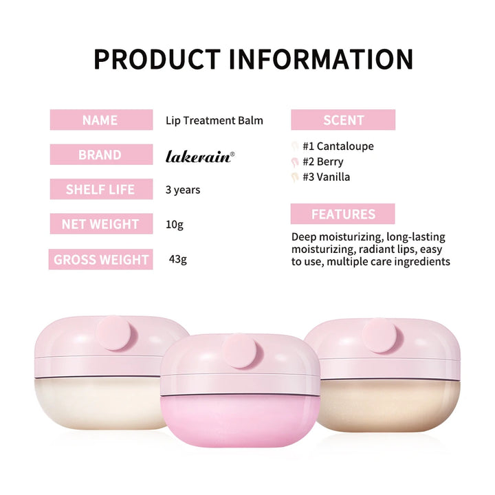 Lakerain Nourish Lip Treatment Balm Hydrate Visibly Plump Lips Exfoliating Clean Moisturizer Makeup Beauty Health Care Products