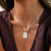 Gold/Silver Cross Pendant Necklace – Chunky Paperclip Chain with Toggle Clasp