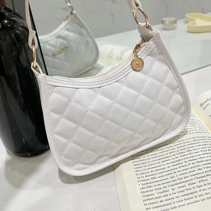 "Embroidered Quilted Armpit Shoulder Bag | Small Fragrant Style"