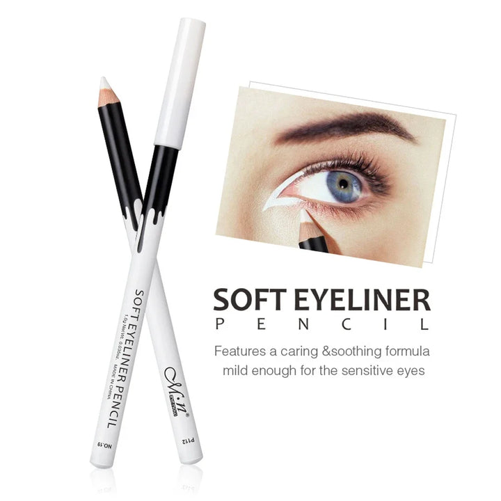 White Eyeliner Makeup Lasting Smooth Matte Eye liner Pencil Make up Easy To Wear Eyes Brightener Waterproof Fashion Eyes Pencils - Total Trends Fusion