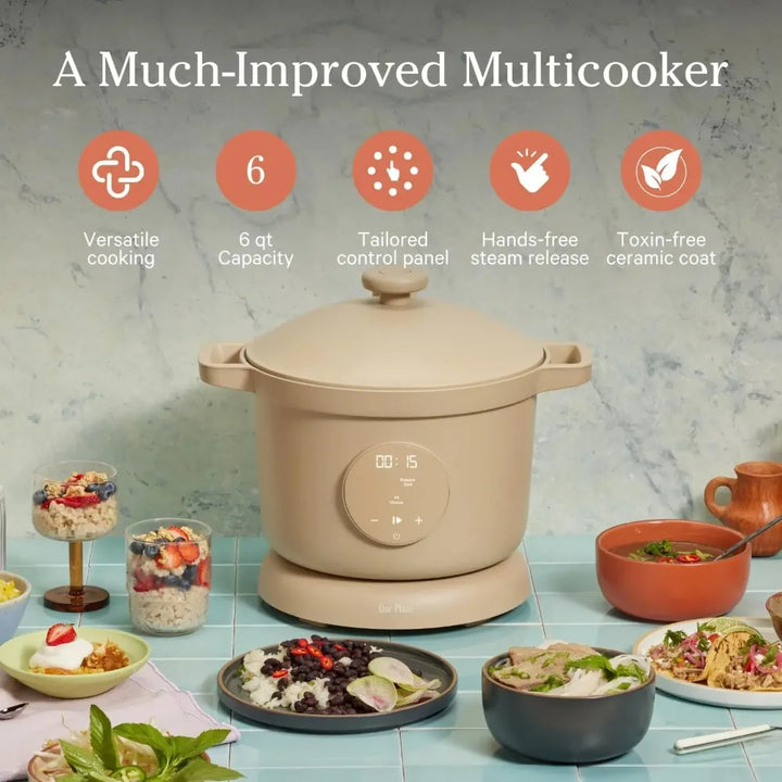 Our Place Dream Cooker | 6-quart Multicooker 4 Versatile Modes Pressure Cook, Slow Cook, Sear & Saute