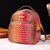 Luxury Crocodile Pattern Backpack Vintage Travel Daypack Classic Preppy School Knapsack