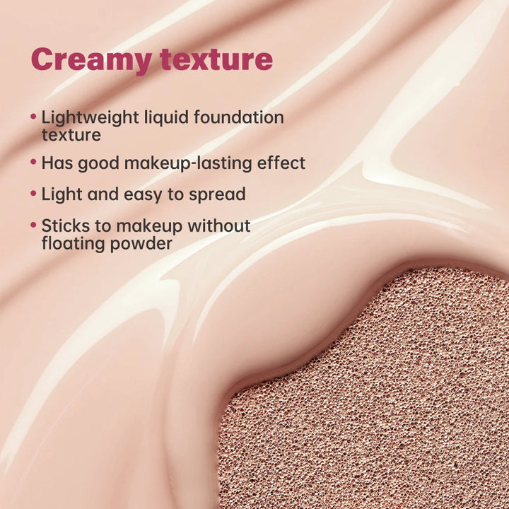 Semi-Matte CC Cream Cushion – Natural Concealer & Long-Lasting Foundation