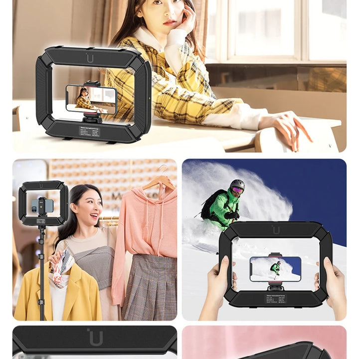 Ulanzi U200 U-200 Smartphone Video Rig  LED Video Light 2 in 1 Ring Light Cold Shoe for Microphone Tiktok Youtube Live Rig Light