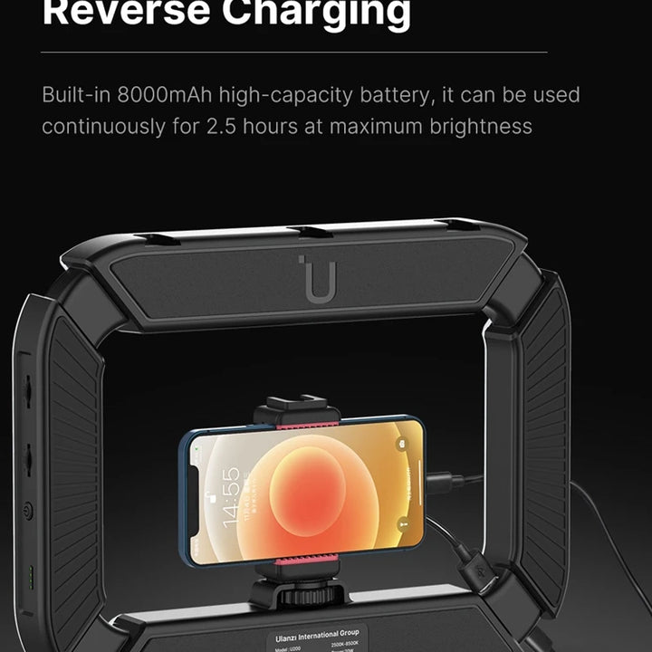Ulanzi U200 U-200 Smartphone Video Rig  LED Video Light 2 in 1 Ring Light Cold Shoe for Microphone Tiktok Youtube Live Rig Light