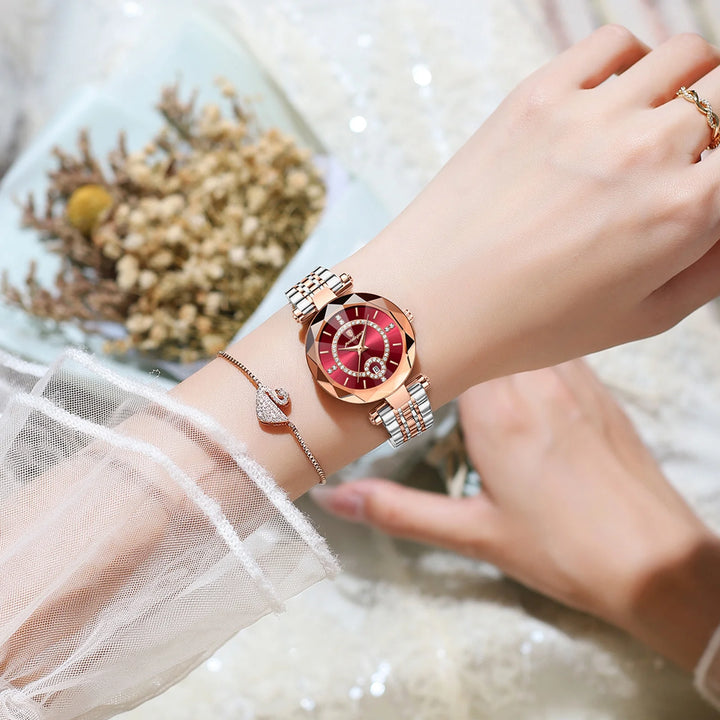 POEDAGAR Luxury Watch For Woman High Quality Diamond Ladies Quartz Watch Waterproof Date Stainless Steel Women Watches reloj+box - Total Trends Fusion