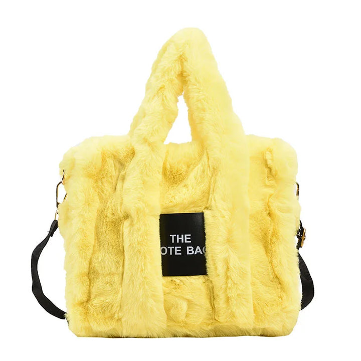 JIAERDi Casual Fur Tote Bag For Women Luxury Handbag  Autumn Winter Plush Messenger Bag Harajuku Aesthetic Shopper Bag Female