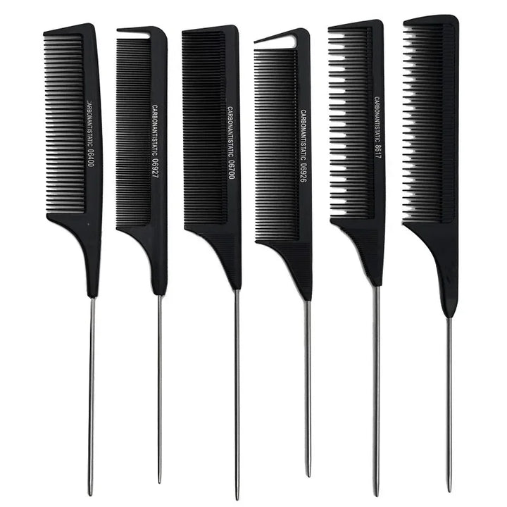 Professional Hair Tail Combs Stainless Steel Salon Cut Styling Comb Spiked Hair Care Styling Tools Barber Accessories Fine Teeth - Total Trends Fusion