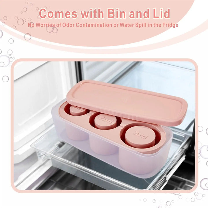 Silicone Ice Molds for Stanley Cup 20-40 Oz Ice Tray Water Bottles Ice Grid Quick Freeze with Lid Making Mold Cube Tray BPA
