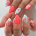 24Pcs Almond Coverage Press On Nails Starfish Beach Fake Nails Cute Briquette Reusable False Nail Summer Hot Wear Nails