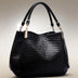"Women’s Large Capacity Tote | Crocodile Print Shoulder Handbag"