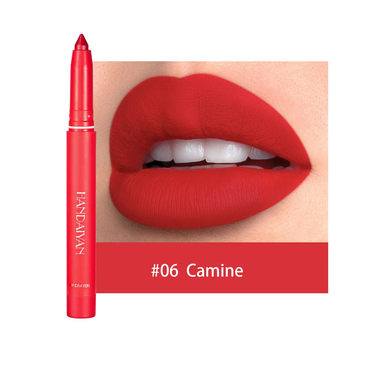 Handaiyan 12 Colors Lip Liner Matte Waterproof Velvet Nude Lipstick Pencil Sexy Red Brown Pigments Makeup Long Lasting - Total Trends Fusion