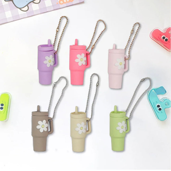 4pcs Silicone Tumbler Keychain for Stanley Cup Tumbler Accessories  Perfect fit for Most Brand Newest Model