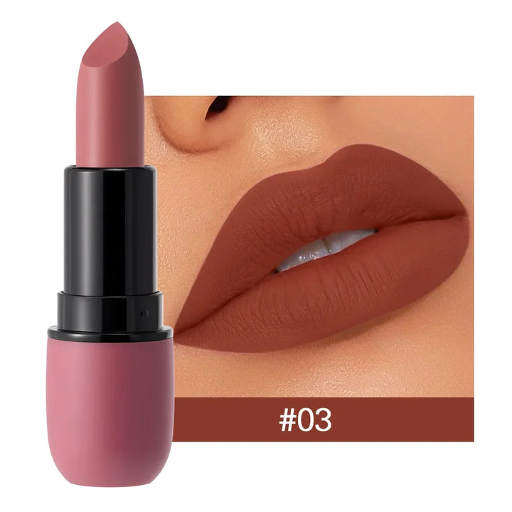 "6-Color Matte Lipstick Set | Waterproof, Long-Lasting & Non-Stick"