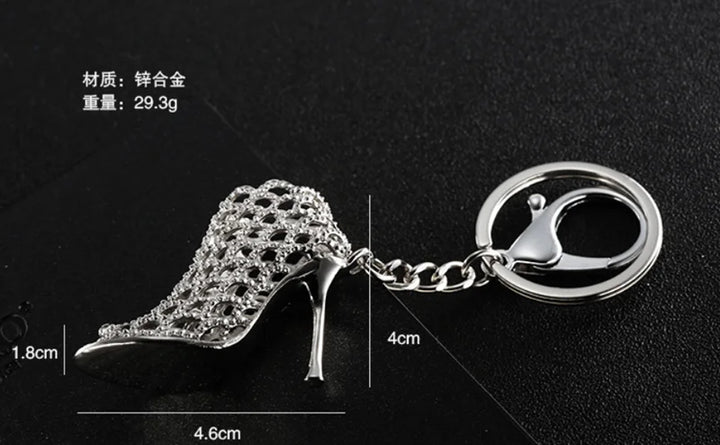 High Heel Shoes Keychain Rhinestone Car Key Rings Women Bag Charms Key Chains Keyrings Fashion Crystal Key Holder S150 - Total Trends Fusion