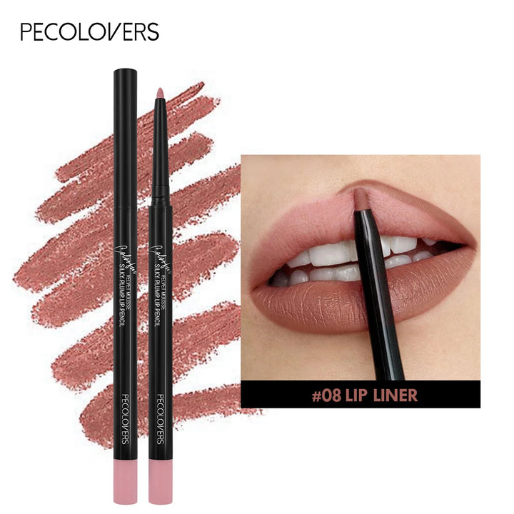 Waterproof Matte Lipliner Pencil Red Contour Tint Lipstick Long Lasting Non-stick Cup Moisturising Lips Makeup
