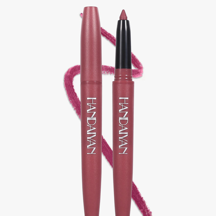 Handaiyan 6 Colors Matte Waterproof Velvet Nude Lipstick Pencil Lip Liner Sexy Red Pink Pigments Makeup Long Lasting