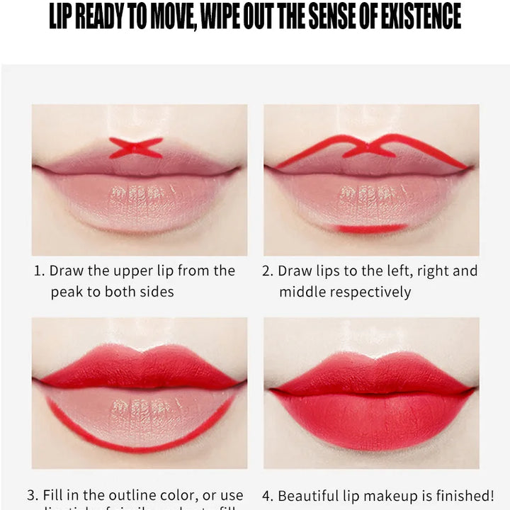 2 IN 1 Lip Liner Waterproof Matte Lipstick Pencil Sexy Red Long Lasting Lipliner Makeup Cosmetics