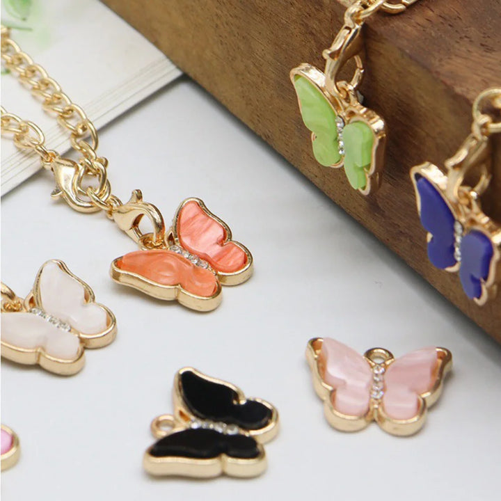 6pcs Accessories Set for Stanley Cup 30oz/40oz Including Glitter Silicone Boot Diamond Butterfly Charm Chain Bow Silicone Straw - Total Trends Fusion
