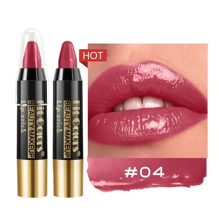 "Easy Coloring Gloss Lipstick | High-Pigment, Waterproof & Moisturizing"