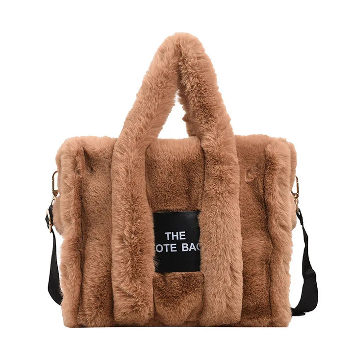 JIAERDi Casual Fur Tote Bag For Women Luxury Handbag  Autumn Winter Plush Messenger Bag Harajuku Aesthetic Shopper Bag Female