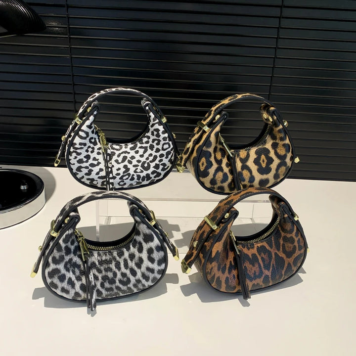 "Mini Leopard PU Leather Crossbody Bag | Y2K Trend Shoulder Bag"
