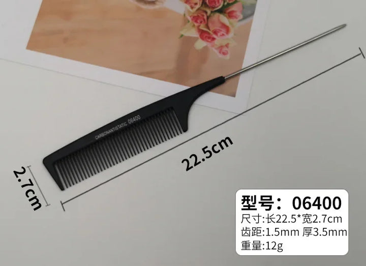Professional Hair Tail Combs Stainless Steel Salon Cut Styling Comb Spiked Hair Care Styling Tools Barber Accessories Fine Teeth - Total Trends Fusion