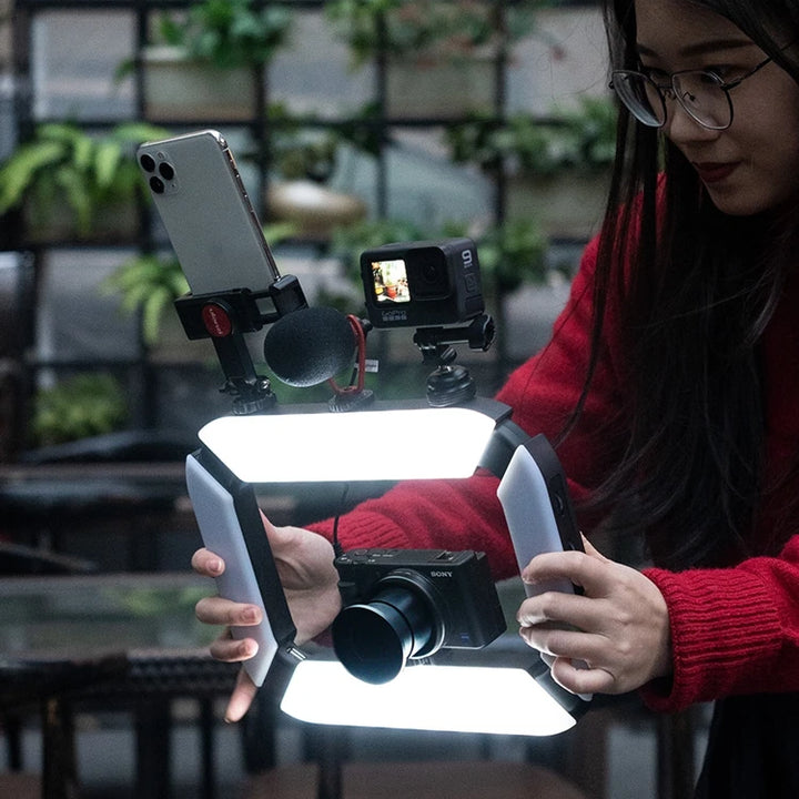 Ulanzi U200 U-200 Smartphone Video Rig  LED Video Light 2 in 1 Ring Light Cold Shoe for Microphone Tiktok Youtube Live Rig Light