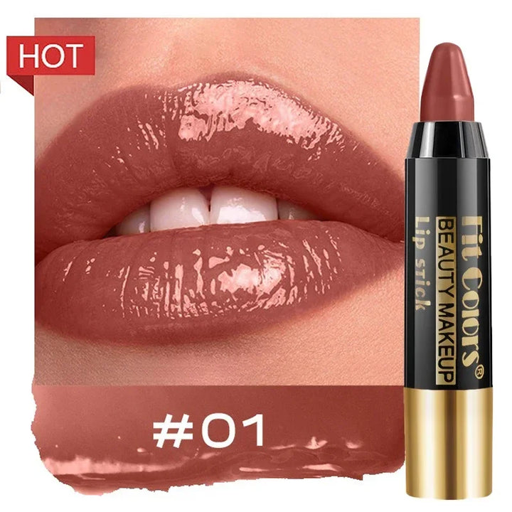 "Easy Coloring Gloss Lipstick | High-Pigment, Waterproof & Moisturizing"