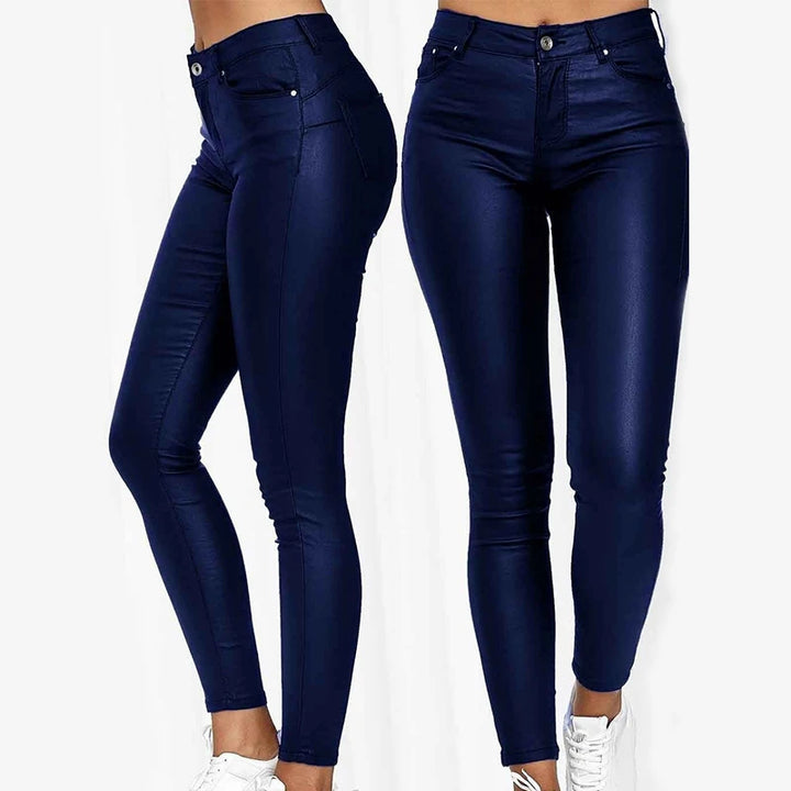 Women PU Leather Pants Black Sexy Stretch Bodycon Trousers Women High Waist Long Casual Pencil Pants Plus Size S-3XL - Total Trends Fusion