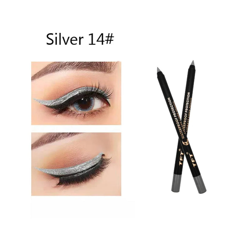 Long Lasting Eyeliner Pencil Colourful Pigment Waterproof Blue Black White Color Gel Eye Liner Pen Makeup Eye Beauty Cosmetics - Total Trends Fusion