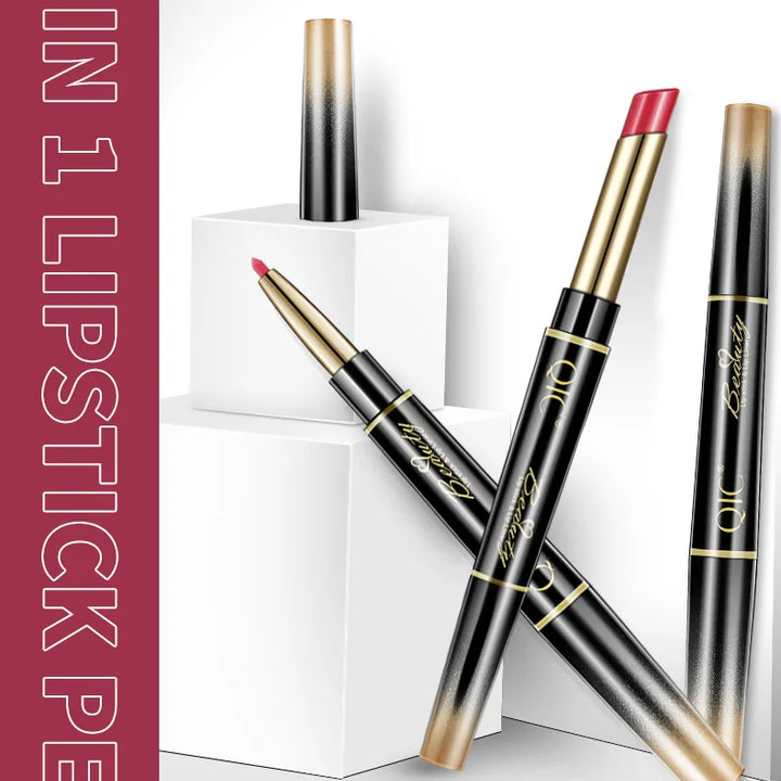 2 IN 1 Lip Liner Waterproof Matte Lipstick Pencil Sexy Red Long Lasting Lipliner Makeup Cosmetics