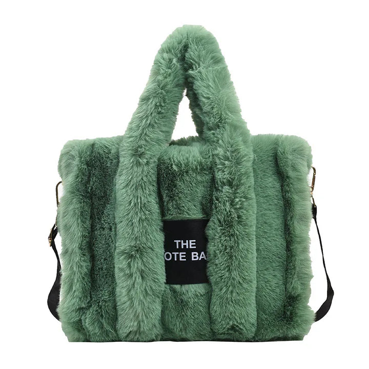 JIAERDi Casual Fur Tote Bag For Women Luxury Handbag  Autumn Winter Plush Messenger Bag Harajuku Aesthetic Shopper Bag Female