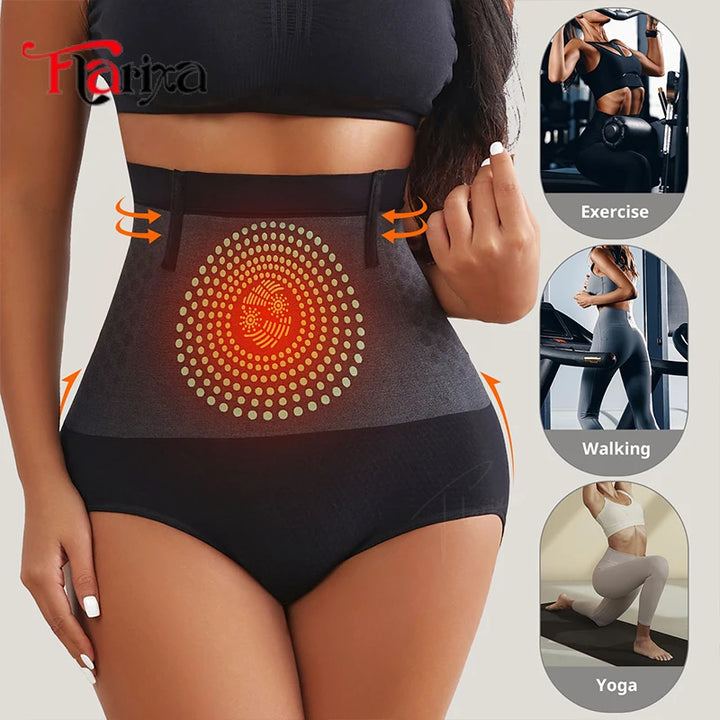 Flarixa Seamless High Waist Shapewear Panties Control Abdomen Underwear Briefs Women Body Burning Fat Tummy and Hip Lift Pants