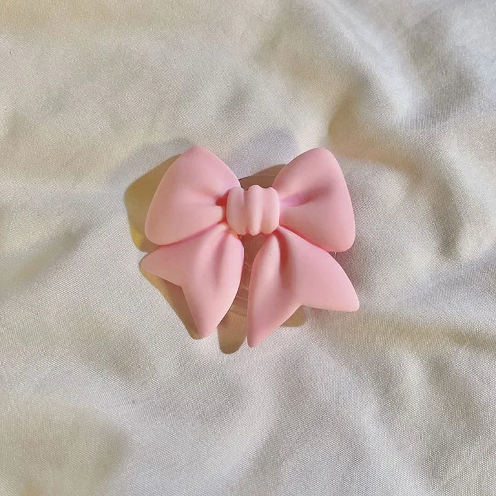 Cute Plain Macaron Color Bow-knot Smart Tok Universal Phone Holder  Phone Bracket GripTok Stand Socket Lazy Bracket