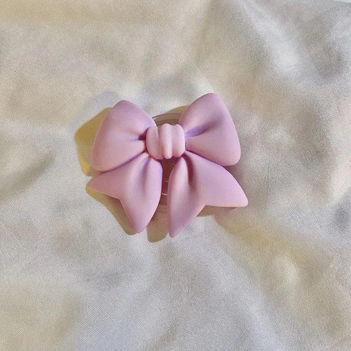 Cute Plain Macaron Color Bow-knot Smart Tok Universal Phone Holder  Phone Bracket GripTok Stand Socket Lazy Bracket