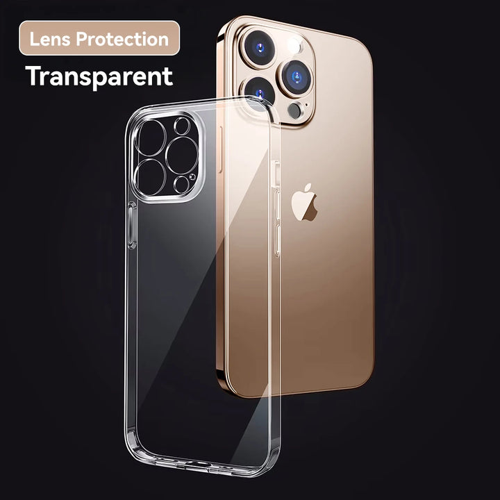 Joyroom Phone Clear Case For iPhone 16 15 14 Pro Max Lens Protection Transparent Cover PC Anti-Yellow Case For iPhone 16 Pro Max