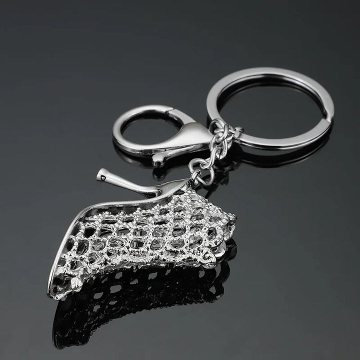High Heel Shoes Keychain Rhinestone Car Key Rings Women Bag Charms Key Chains Keyrings Fashion Crystal Key Holder S150