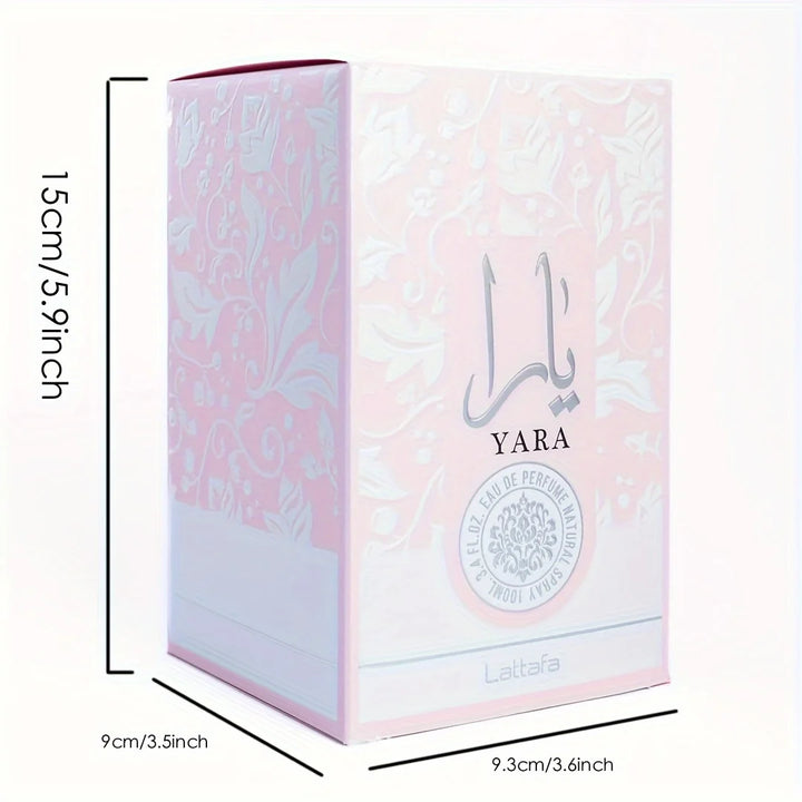 LATTAFA Eau de Toilette for Women, Yara Eau de Toilette, Long Lasting Imported Eau de Toilette 3.40 FL OZ/100 ml, Packaging 1 Pi - Total Trends Fusion