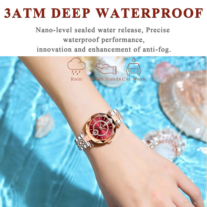 POEDAGAR Luxury Watch For Woman High Quality Diamond Ladies Quartz Watch Waterproof Date Stainless Steel Women Watches reloj+box - Total Trends Fusion