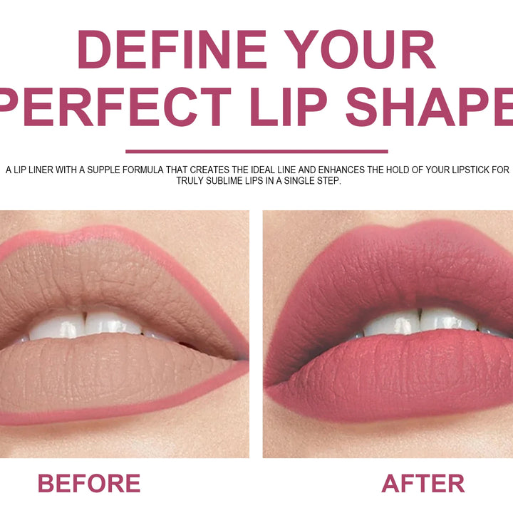 Handaiyan 6 Colors Matte Waterproof Velvet Nude Lipstick Pencil Lip Liner Sexy Red Pink Pigments Makeup Long Lasting