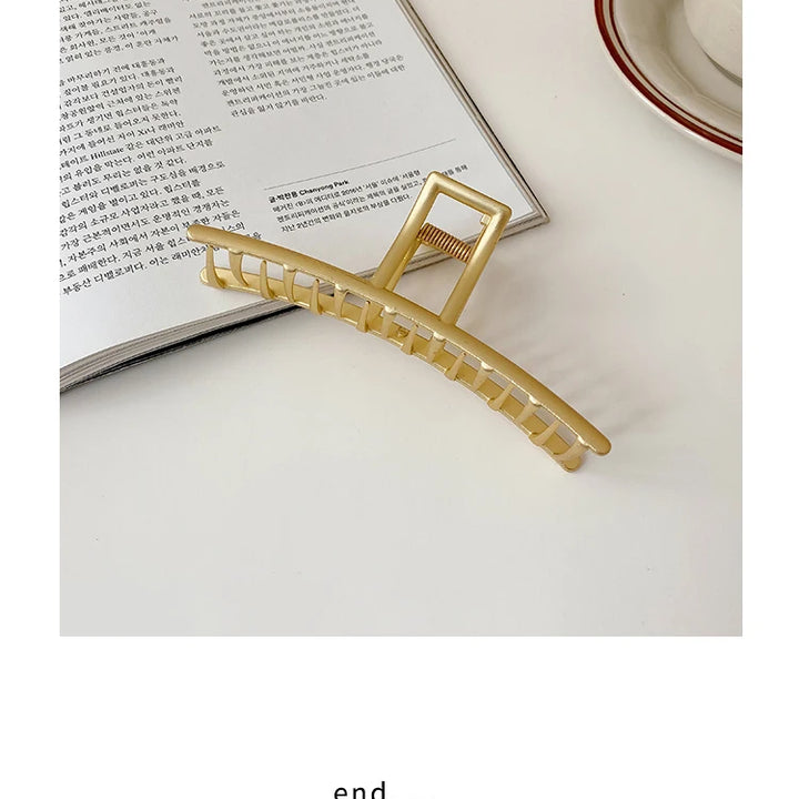 GoldHollow Geometric Hair Clips Metal Hair Claw Cross Hairclip Headband Hairpin Sliver Hair Crab Women Fashion Hair