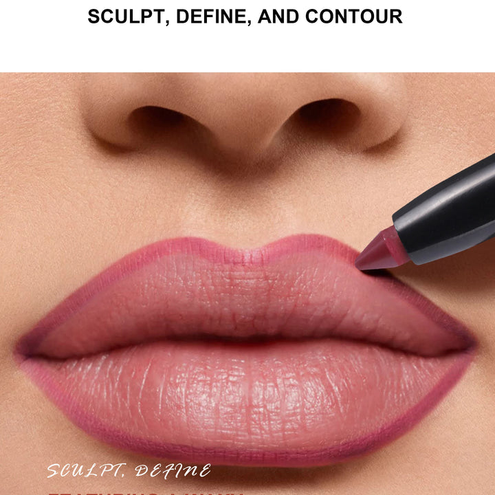 Handaiyan 6 Colors Matte Waterproof Velvet Nude Lipstick Pencil Lip Liner Sexy Red Pink Pigments Makeup Long Lasting