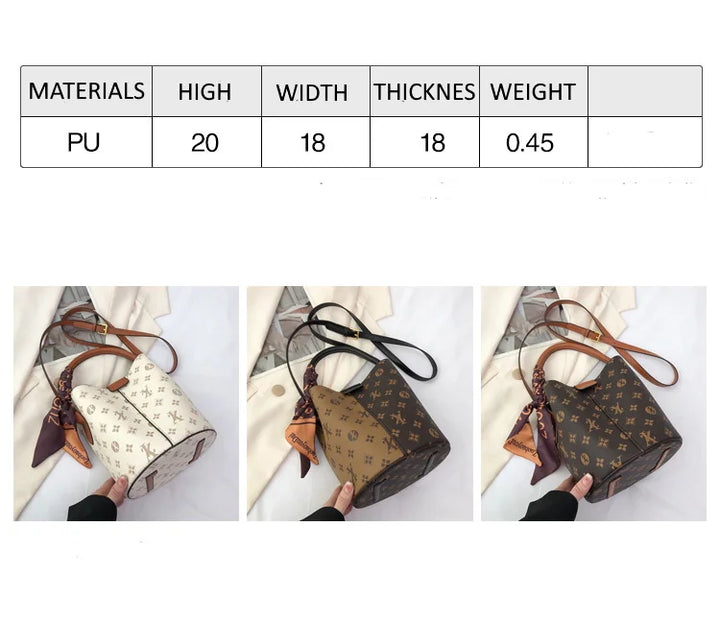 Luxury women‘s bag high-end fashional water bucket bag crossbody bag Unique design handheld bag
