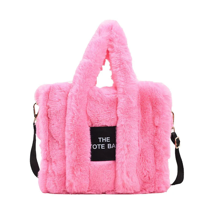 JIAERDi Casual Fur Tote Bag For Women Luxury Handbag  Autumn Winter Plush Messenger Bag Harajuku Aesthetic Shopper Bag Female