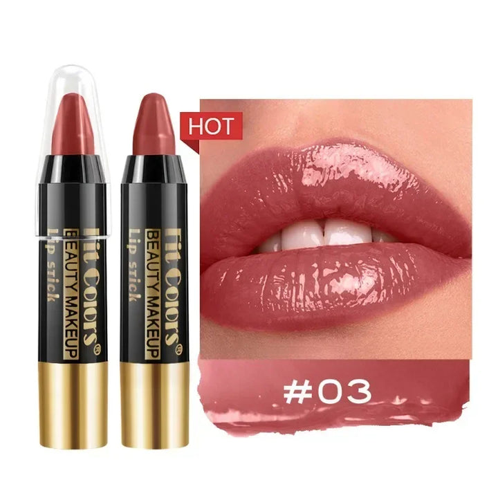 "Easy Coloring Gloss Lipstick | High-Pigment, Waterproof & Moisturizing"