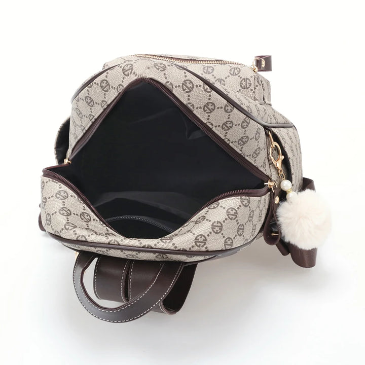 New 2024 Backpack Waterproof Large Capacity Leather WOMEN'S Bag Fashion WOMEN'S Korean Version