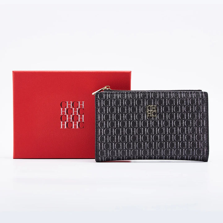CHCH Women's Wallet Fashion Letter Cartoon Pattern Classic Retro Long Storage Wallet PVC Material - Total Trends Fusion