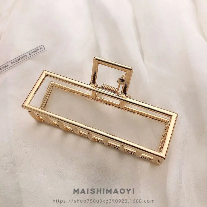 GoldHollow Geometric Hair Clips Metal Hair Claw Cross Hairclip Headband Hairpin Sliver Hair Crab Women Fashion Hair - Total Trends Fusion