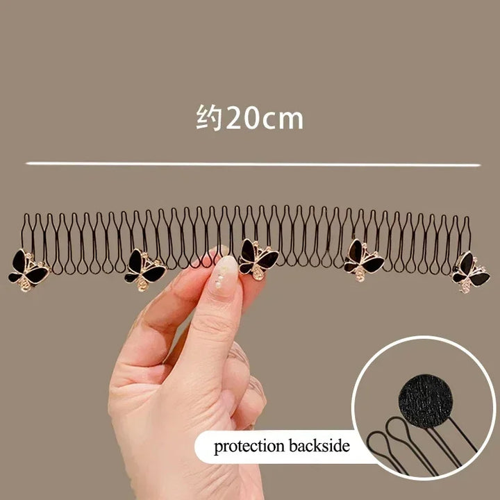 Lovely Flower Pearl Broken Hair Organizer Girls Women Hairpin Clip Invisible Bangs Fixed Insert Comb Tiara Headband Accessories - Total Trends Fusion